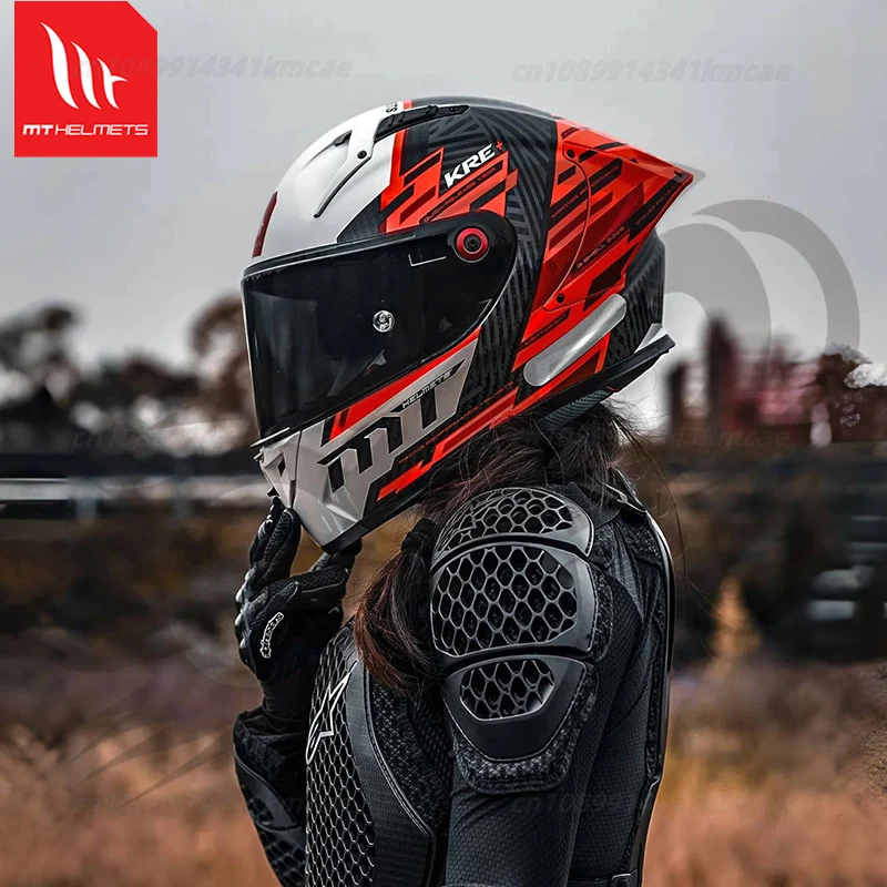 MT Helmet KRE + Carbon Fiber Motorcycle Full Helmet Locomotive Men's and Women's Track Helmets Championship Racing Four Seasons