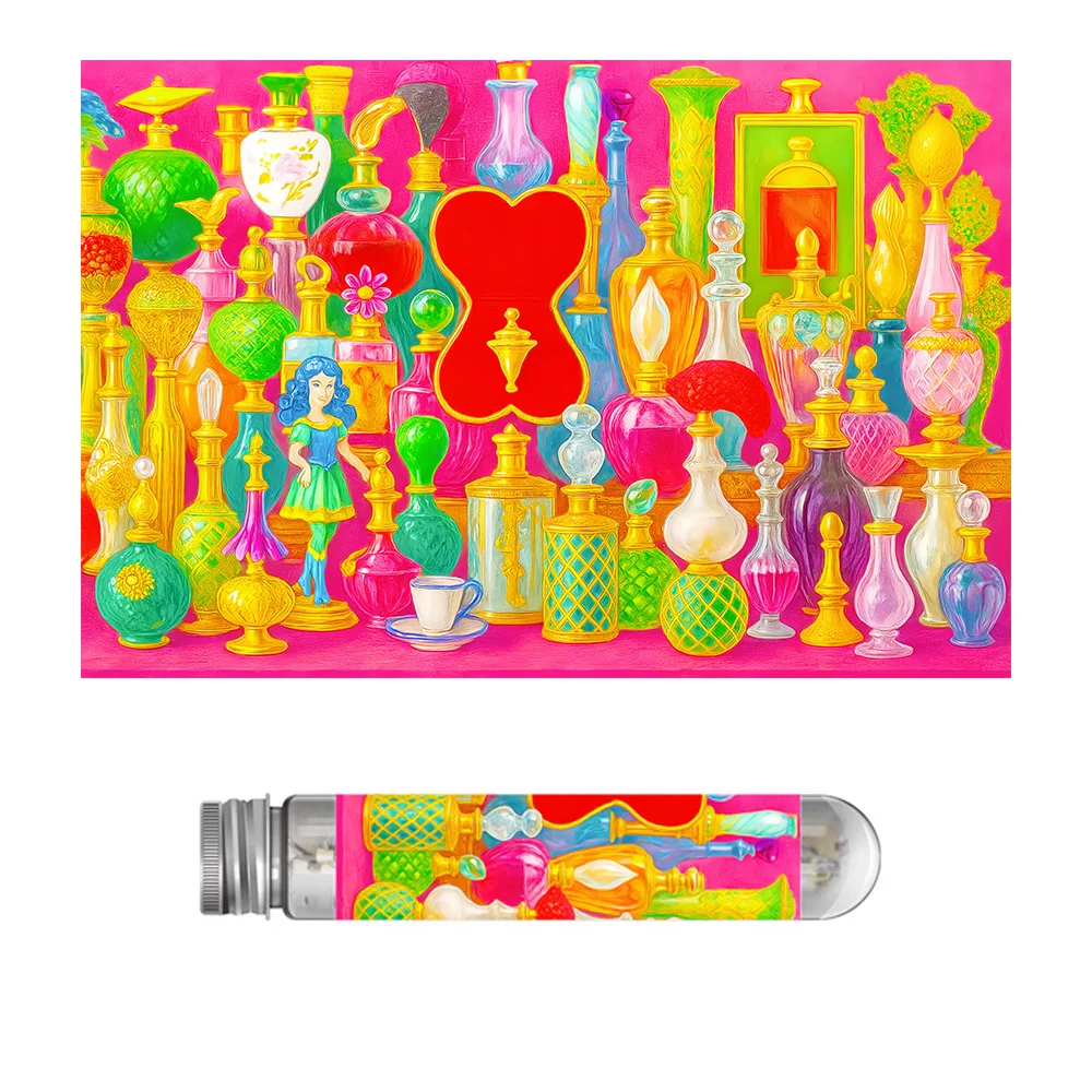 Colorful Bottles and Jars Together 150pcs Mini Test Tube Jigsaw Puzzle Easy JIgsaw Puzzle Decompression Toys Game Family
