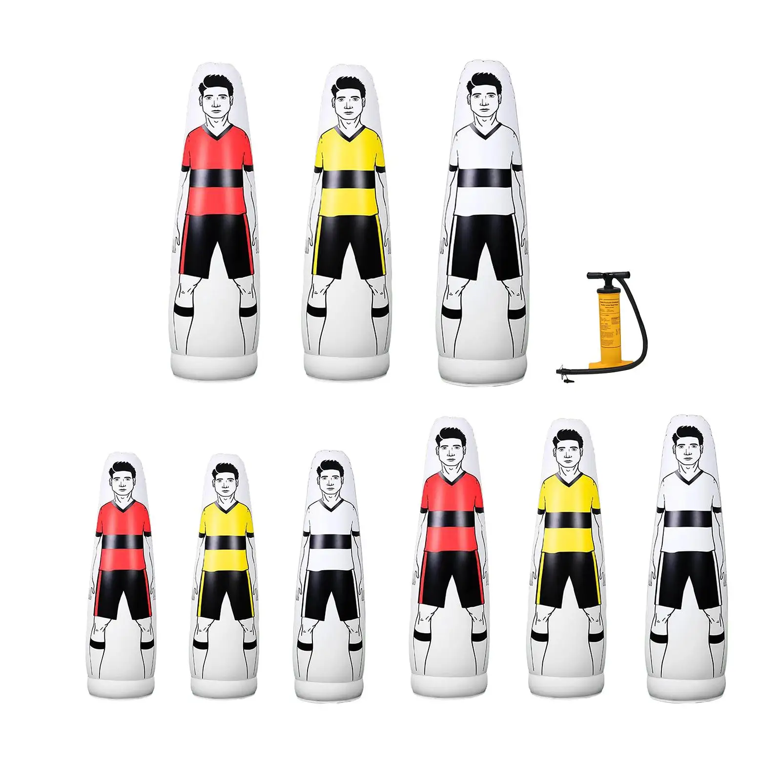 Inflatable Soccer Training Dummy for Adults and Kids, Dribbling Wall, Passing