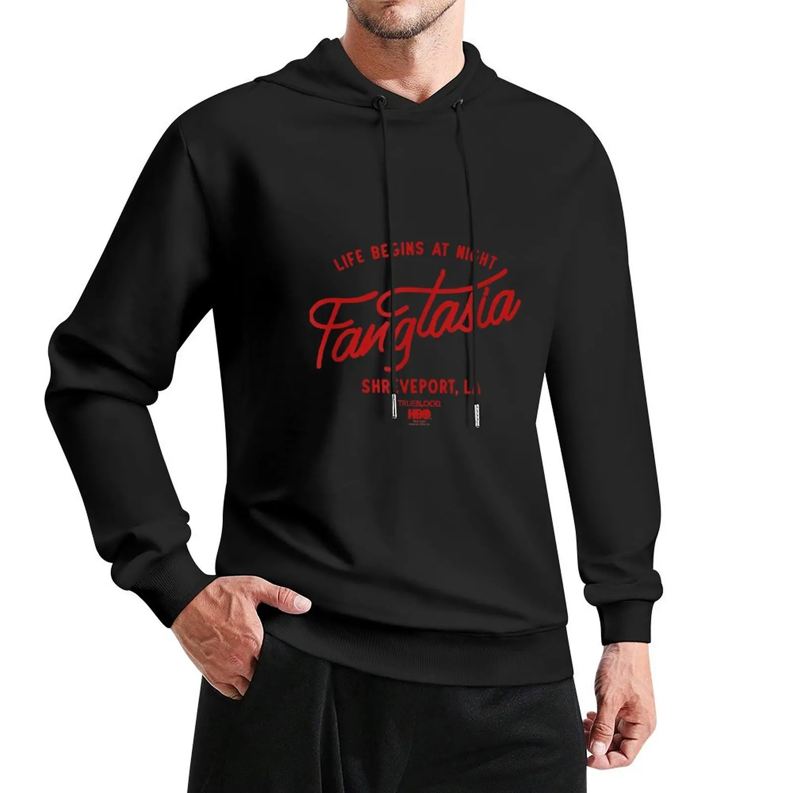 

True Blood Fangtasia Club Logo Pullover Hoodie blouse male clothes mens clothing anime clothes men's oversize hoodie