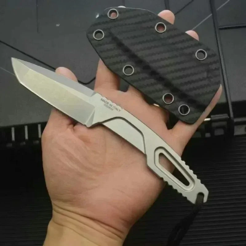 

Лезвие и ручка из нержавеющей стали, уличный походный нож, охотничий боевой прямой нож с ножнами, спасательный инструмент для выживания в дикой природе