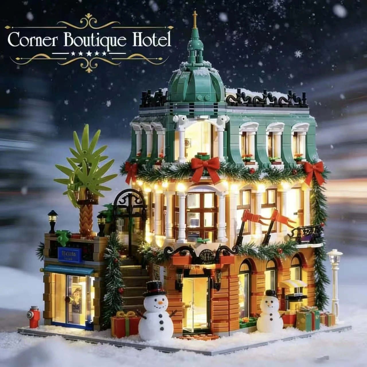 1339ピース シティストリートコーナービルディングモデル 組み立てブロックセット クリエイティブ建築模型 温かみのある環境レイアウト装飾 リビングルームDIYコレクション！