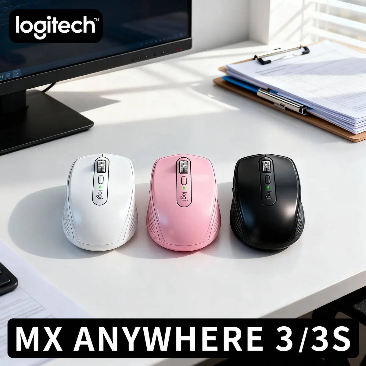 

Logitech Master Series MX Anywhere 3S Bluetooth Беспроводная бесшумная мышь Мягкий звук Офисный женский планшет