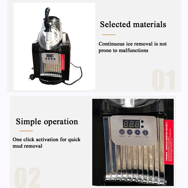 آلة ذوبان الثلج ذات الأسطوانة المزدوجة 2L * 2 آلة طين تجارية أوتوماتيكية بالكامل عالية الإنتاج لاستخدام البار #5