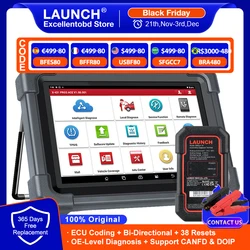 LAUNCH X431 PRO3 ACE Full System Diagnostic Tool Auto OBD OBD2 Scanner Online Coding Active Test 38 Services 2 Years Free Update