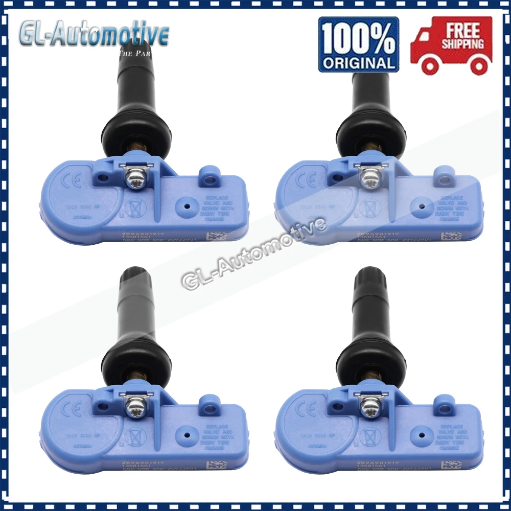 Set mit (4) TPMS 433MHZ Reifendrucksensoren für Cadillac CTS Escalade SRX Daewoo Gentra Matiz Nexia GMC Sierra Yukon Hummer H2 H3 – Detail 1