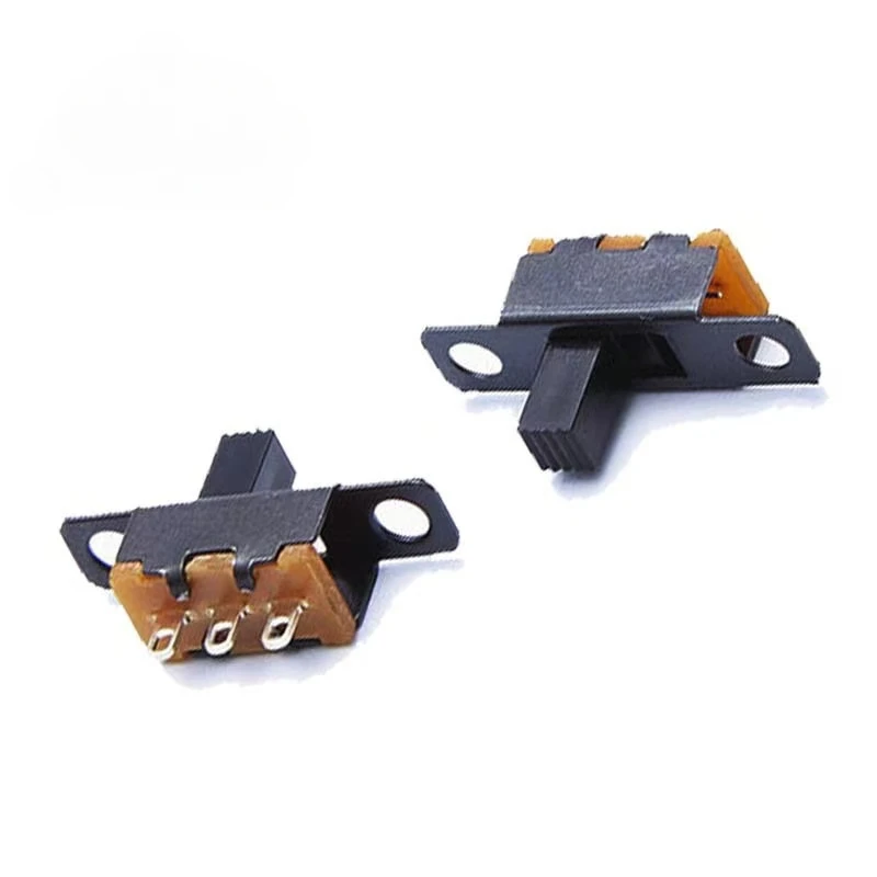 20pcs 50V 0.5 A Mini Size Black SPDT Slide Switch for DIY Power Electronic Projects SS12F15  on-off Toggle Switch Handle 6mm