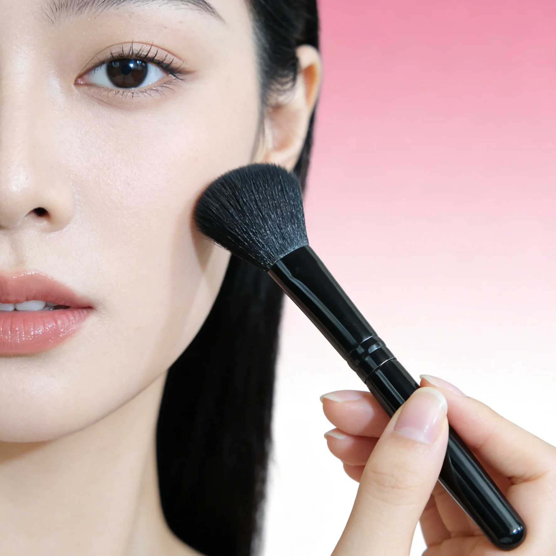 Konturpinsel für Gesicht, Wangen, Stirn, Kiefer und Nase - Kosmetik-Werkzeug zum Auftragen von Puder, Rouge und Bronzer