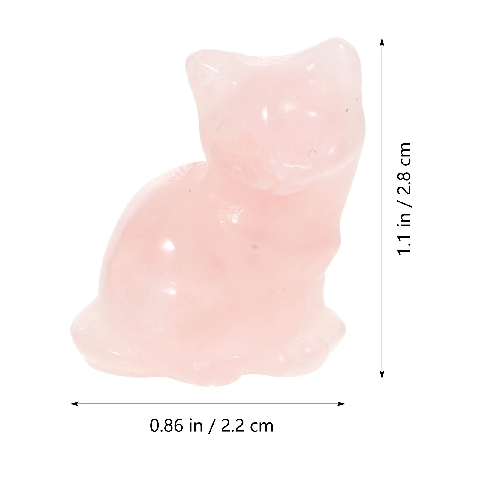 รูปปั้นแมวคริสตัลขนาดเล็ก ดีไซน์ลูกแมวน่ารักเหมือนจริง สำหรับตกแต่งโต๊ะในบ้าน สัญลักษณ์แห่งโชคลาภ แข็งแรง ไม่ล้มง่าย