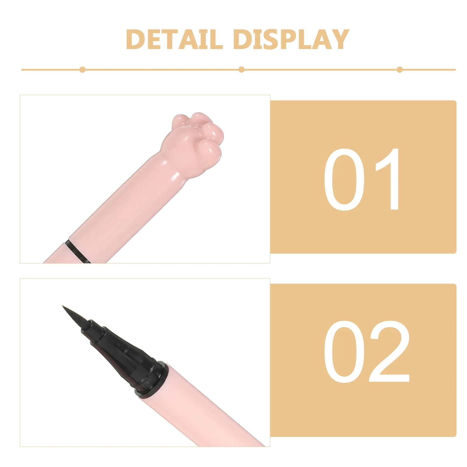 

Liquid Eyeliner Pencil Fine Tip Waterproof Tool Makeup Long Lasting Easy Clean Plastic Material Beautiful Cat Design
