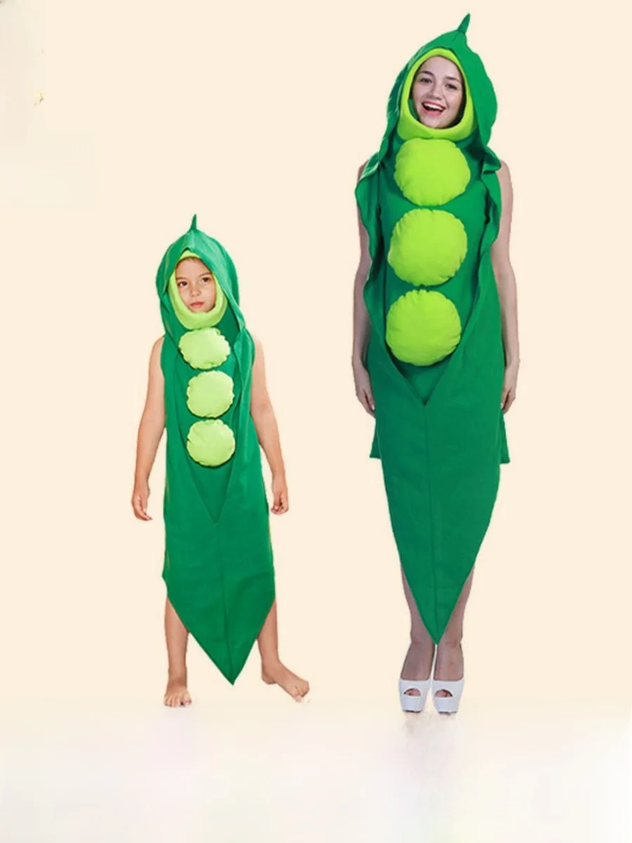 Nieuwe Halloween Festival Prestatie Pak Par Podium Rollenspel Cosplay Erwt Spons Onesie Kostuum Polyester Lente 2023