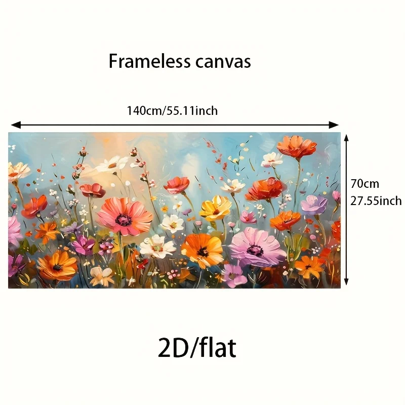 Frameless Modern Canvas Painting Wall Art Colorful Flower Posters Decoration Nordic Canvas Prints