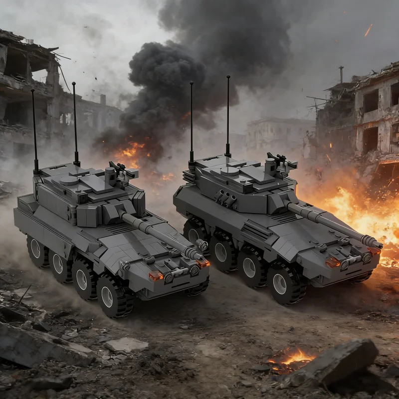 

WW2 Military Series Attack Weapons B1 Centauro V2 Tank Cars Personnel Carrier Building Block Vehicles Model Toy Kids Xmas Gift