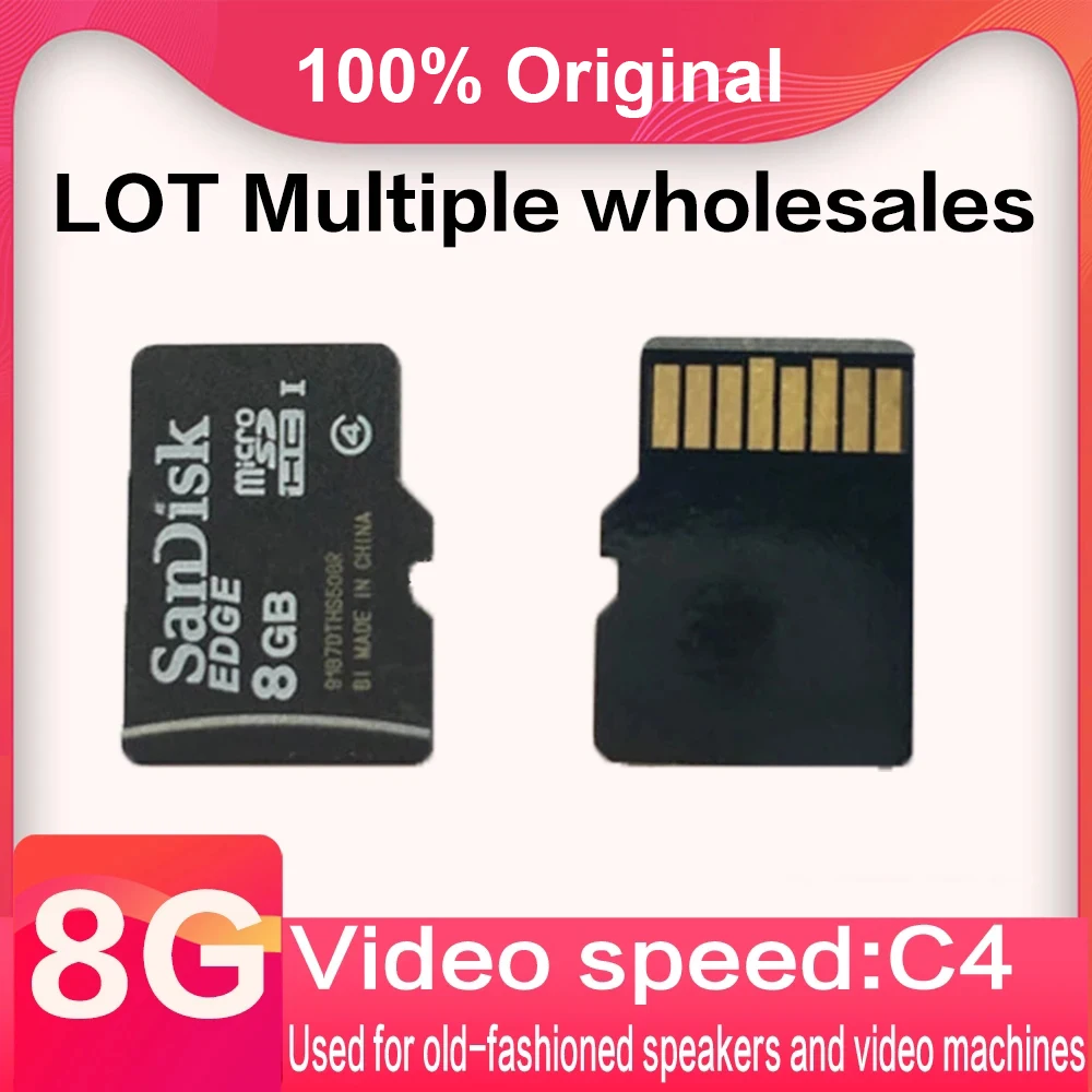 Original 8GB Micro SDHC Class 4 Memory Card Micro SD TF Cards microSDHC C4 Flash Card SDSDQM for Camera Video Android Phone