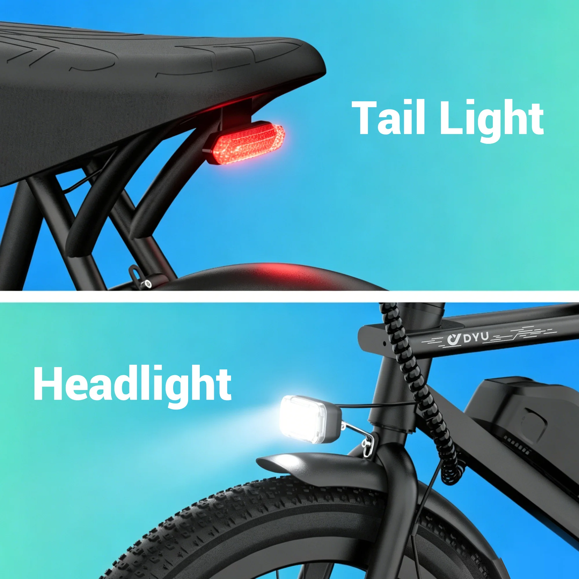 DYU BMX Electric Bike 20*3.0 Fat Tire E-Bike 48V 13Ah Removable Battery 1000W Peak Motor City Electric Bicycle for Adults