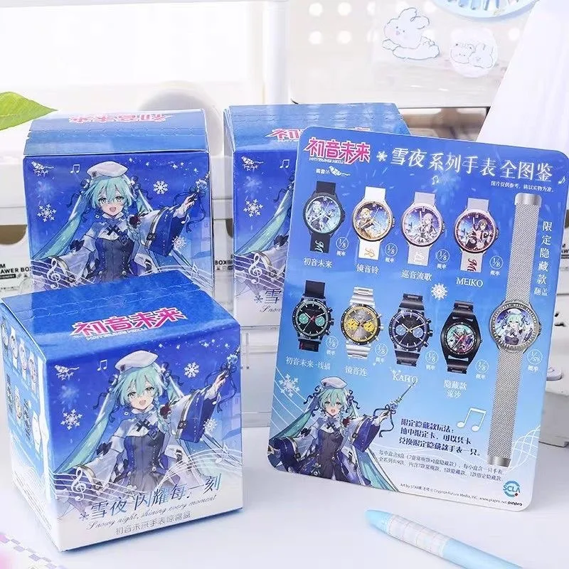 

Original Hatsune Miku Snowy Night Series Wrist Watch Blind Box Anime Peripheral Collection Toys Girls Gifts
