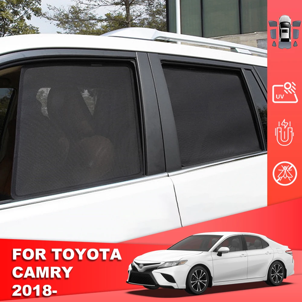 

For Toyota Camry XV70 2018-2024 Magnetic Car Sunshade Shield Front Windshield Curtain Rear Side Baby Window Sun Shade Visor