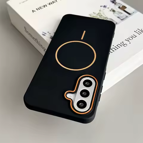 Soft Silicone For Magsafe Matte Case For Samsung S25 S24 S23FE S22 Ultra Plus A56 A36 A26 A16 A06 A55 A14 A13 A54 Magnetic Cover