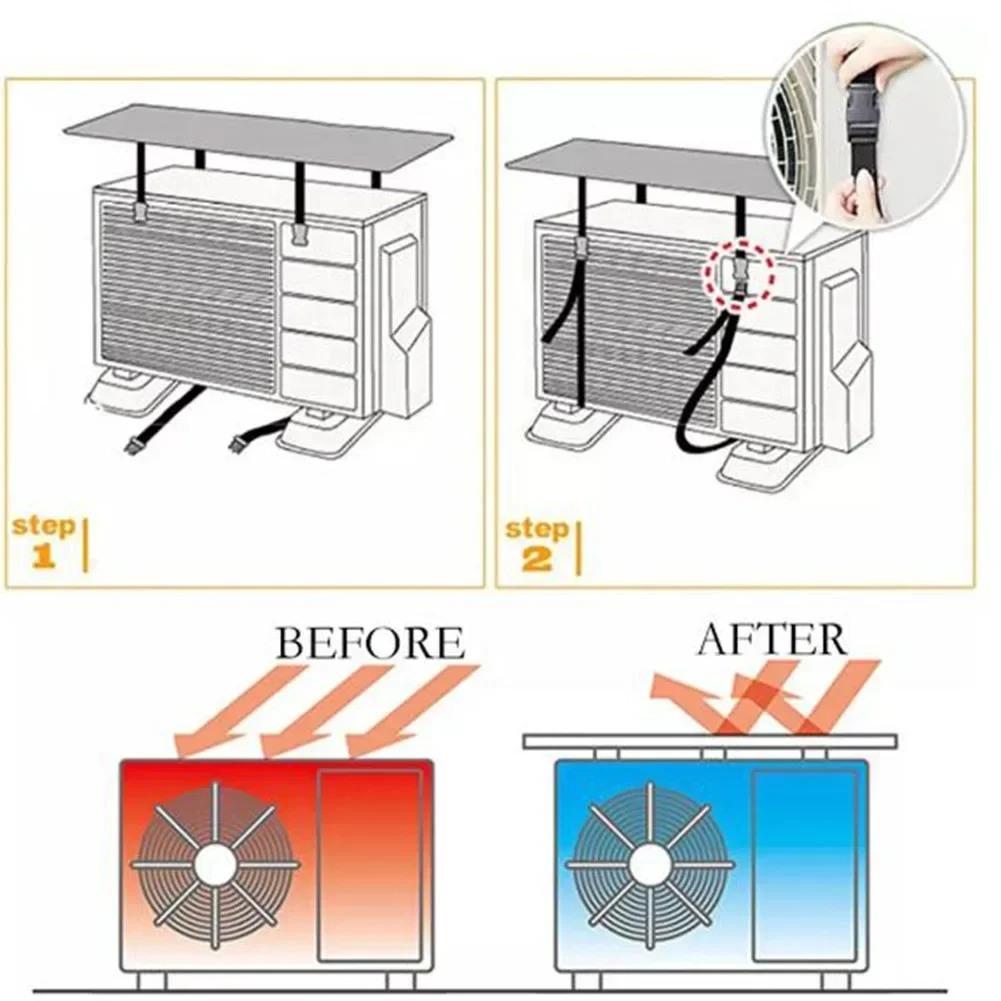 1Pc Air Conditioning Cover Air Conditioner Outdoor Unit Rain Shield Air Conditioner Unit Heat Insulation Sun Dustproof Cover New