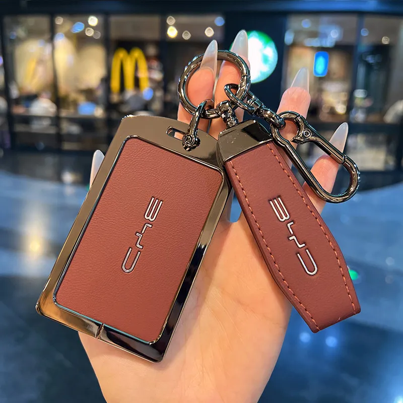 

For BYD S7 S6 L3 M6 F3 F0 Keychain Fashion Car NFC Card Samrt Remote Key Cover Case Shell Protector Holder Accessories