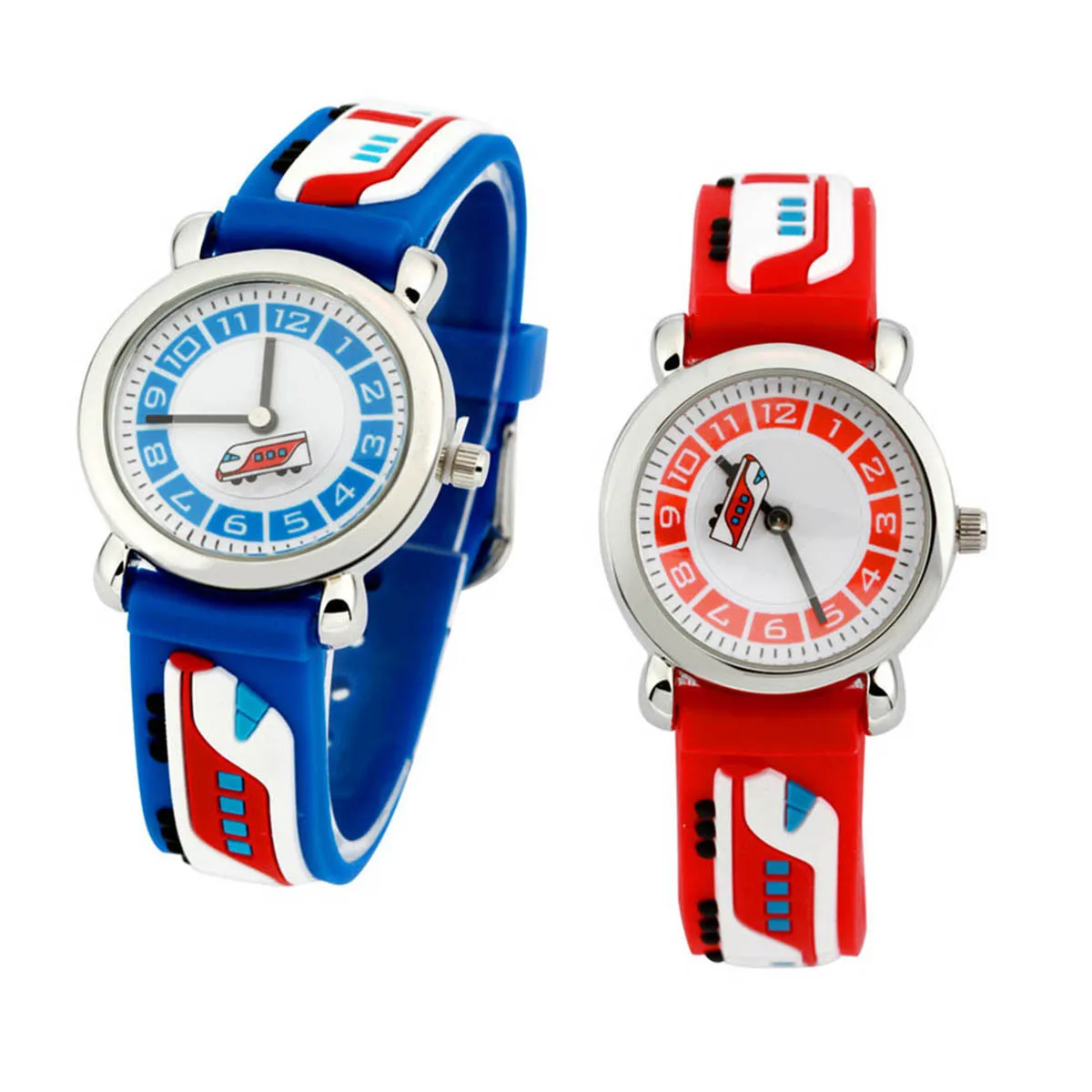 1Pcs Creative Watch 3D Cartoon Wristwatch Waterproof Precise Quartz Movement Comfortable Red