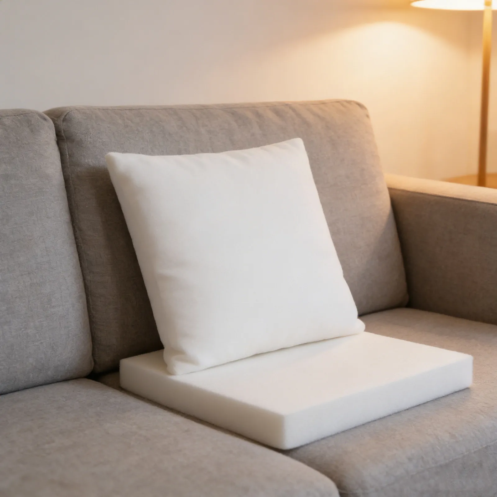 2Pcs High Density Sofa Cushion Pads Upholstery Replacement 40x40x3cm Couch Seat Cushion Filling Support Foam Insert