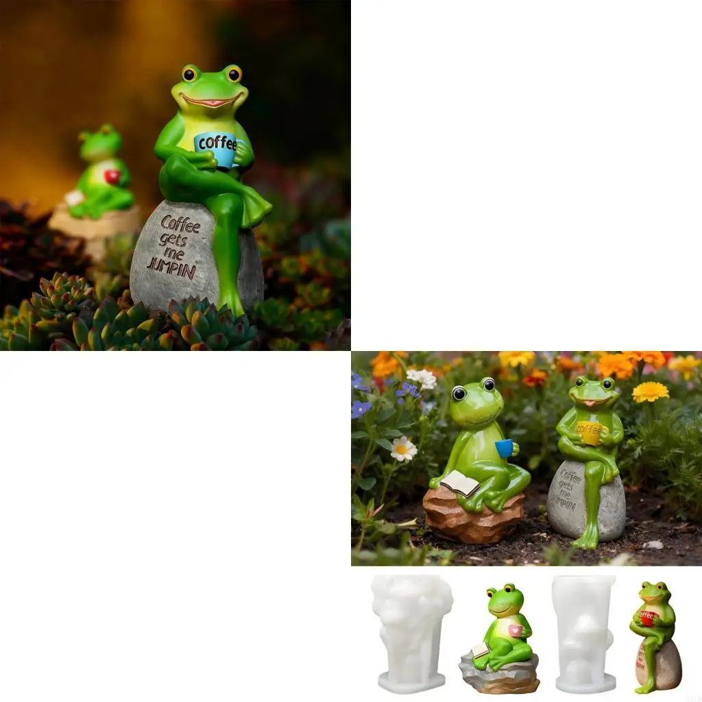 

2 упаковки многофункциональных форм для рукоделия в форме лягушек, принадлежности для изготовления свечей из смолы