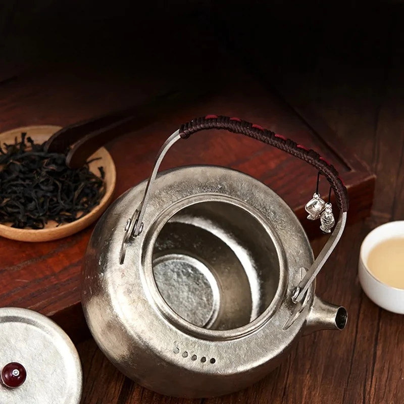 خفيفة للغاية التيتانيوم النقي غلاية إبريق شاي مقاوم للتآكل للمنزل التعريفي موقد غلاية مياه محمولة في الهواء الطلق #2