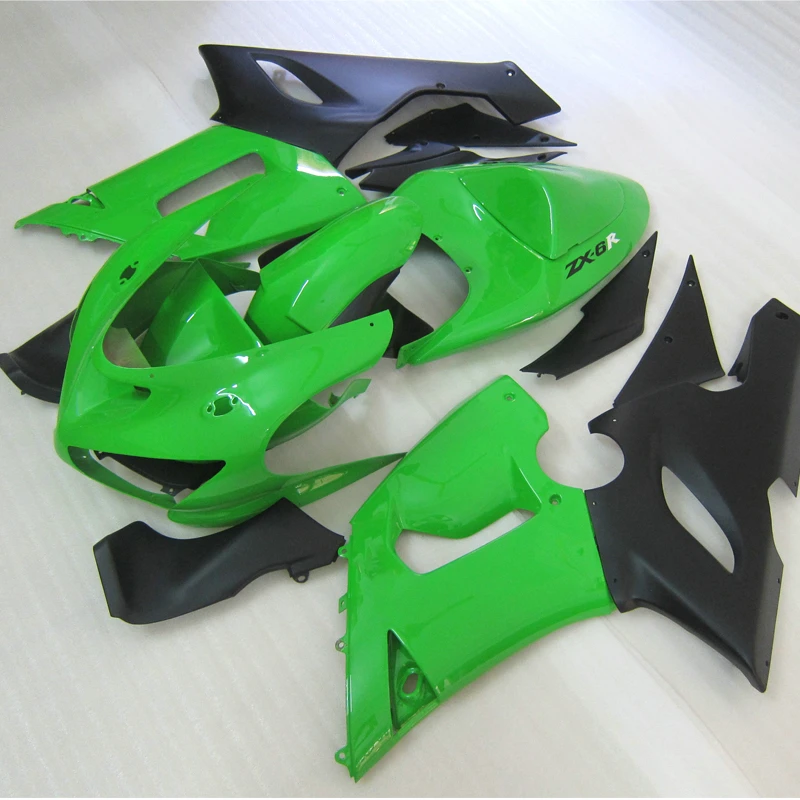 Plastic fairing kit for Kawasaki ZX6R 2005 2006 Parts 05 06 Ninja 636 green black fairings bodywork set S244