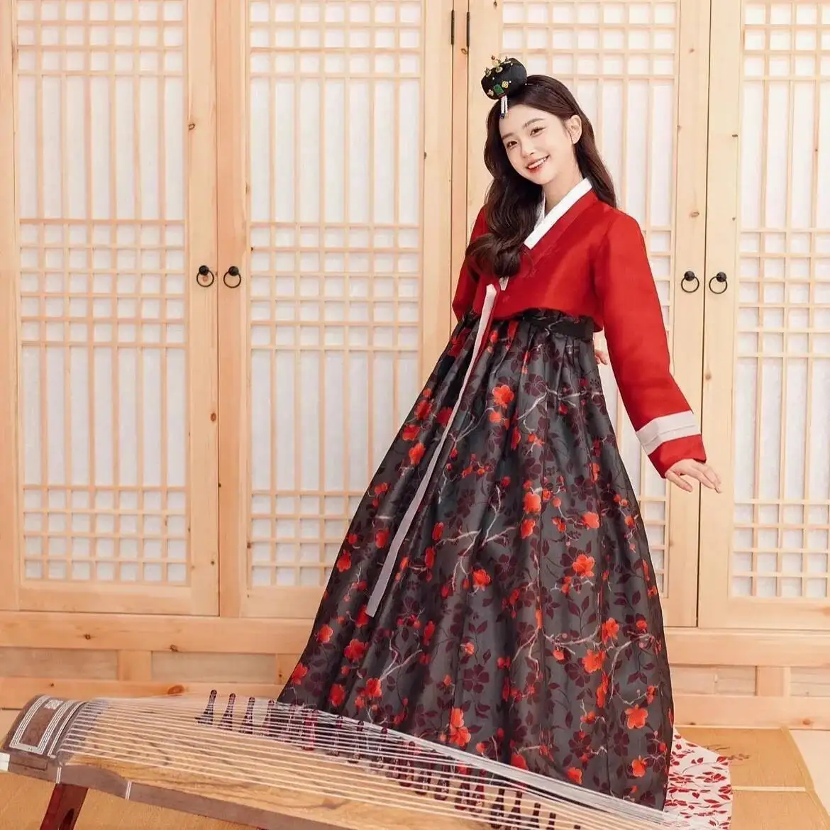 

Vintage Hanbok Women's Traditional Korean Dance Stage Performance Dress Improved Style Street Suits 한복