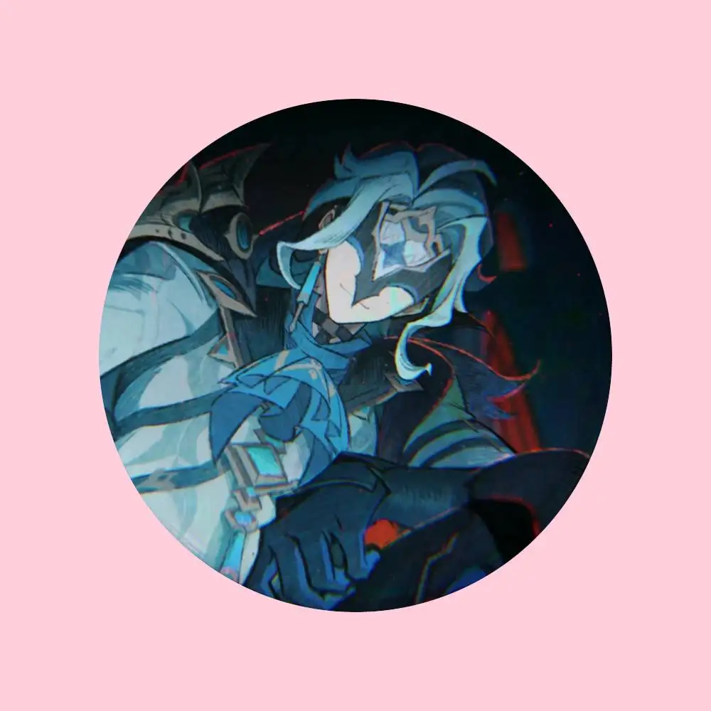 Lustige Spielfigur Dottore Genshin Anstecknadeln Runde Kreative Brosche Abzeichen Taschen-Deko Accessoires Fans Sammlerstücke Freunde Geschenke – Detail 5