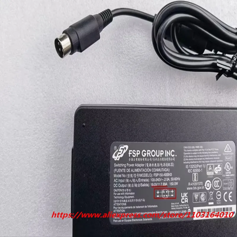 Original for fsp FSP150-ABBN3 Switching Power Adapter Charger 19V 7.89A 4 PIN DIN  For Getac Laptop Power Supply