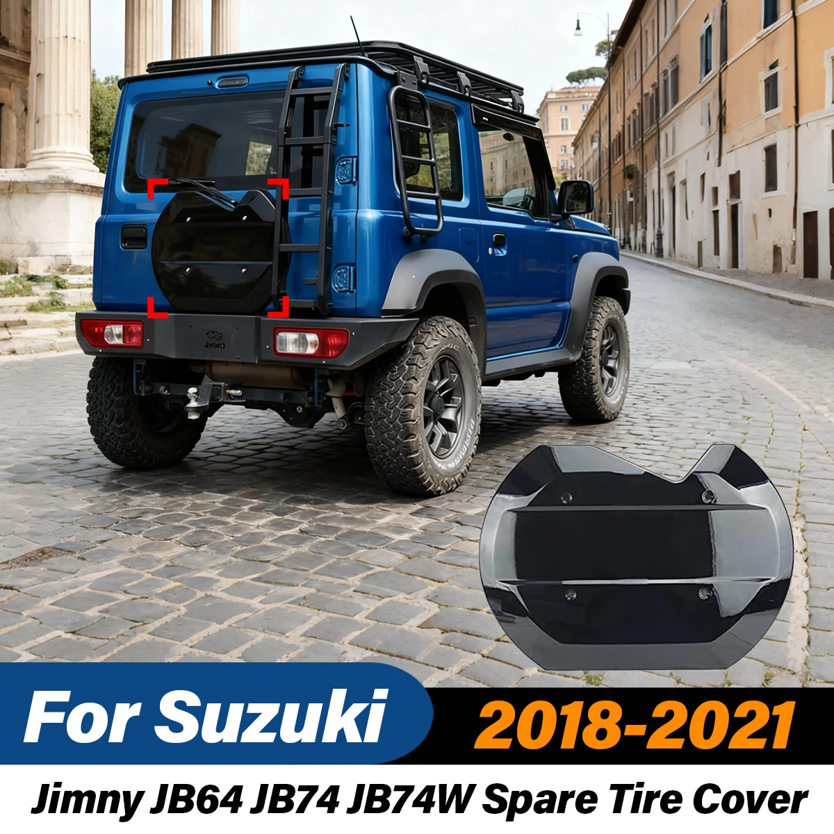 

For Suzuki Jimny JB64 JB74 JB74W 2018 2019 2020 2021 Automobile Spare Tire Cover Tailgate Tire Cap Frame Body Modification Kit