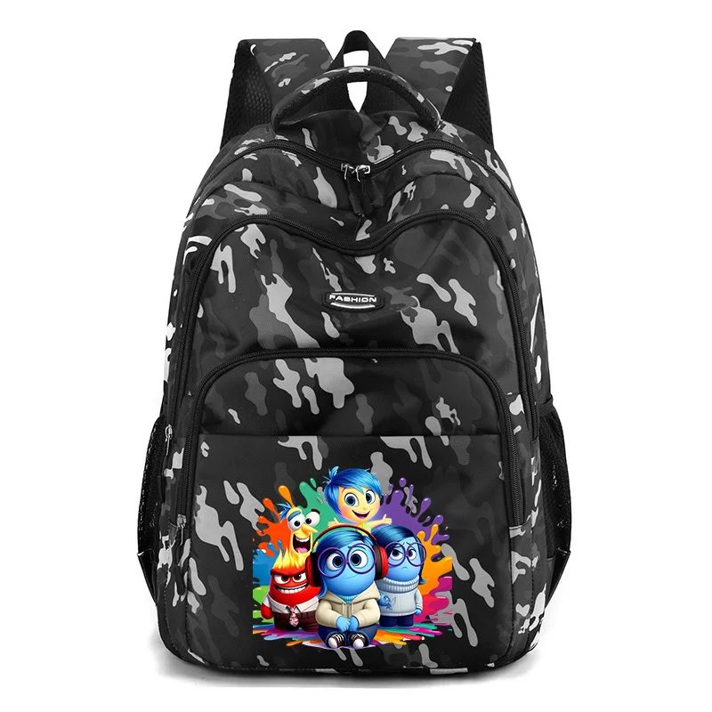 Inside Out 2 Kids Backpack Large Capacity Joy Sadness Anxiety Primary Schoolbag Cartoon Boy Girls Book Bags Cute Study Gifts