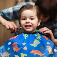 New Creative Cartoon Printing Kids Hair Cutting Apron Waterproof Barbershop Hairdressing Cloth Shawl Wrap Styling Tool Accessory