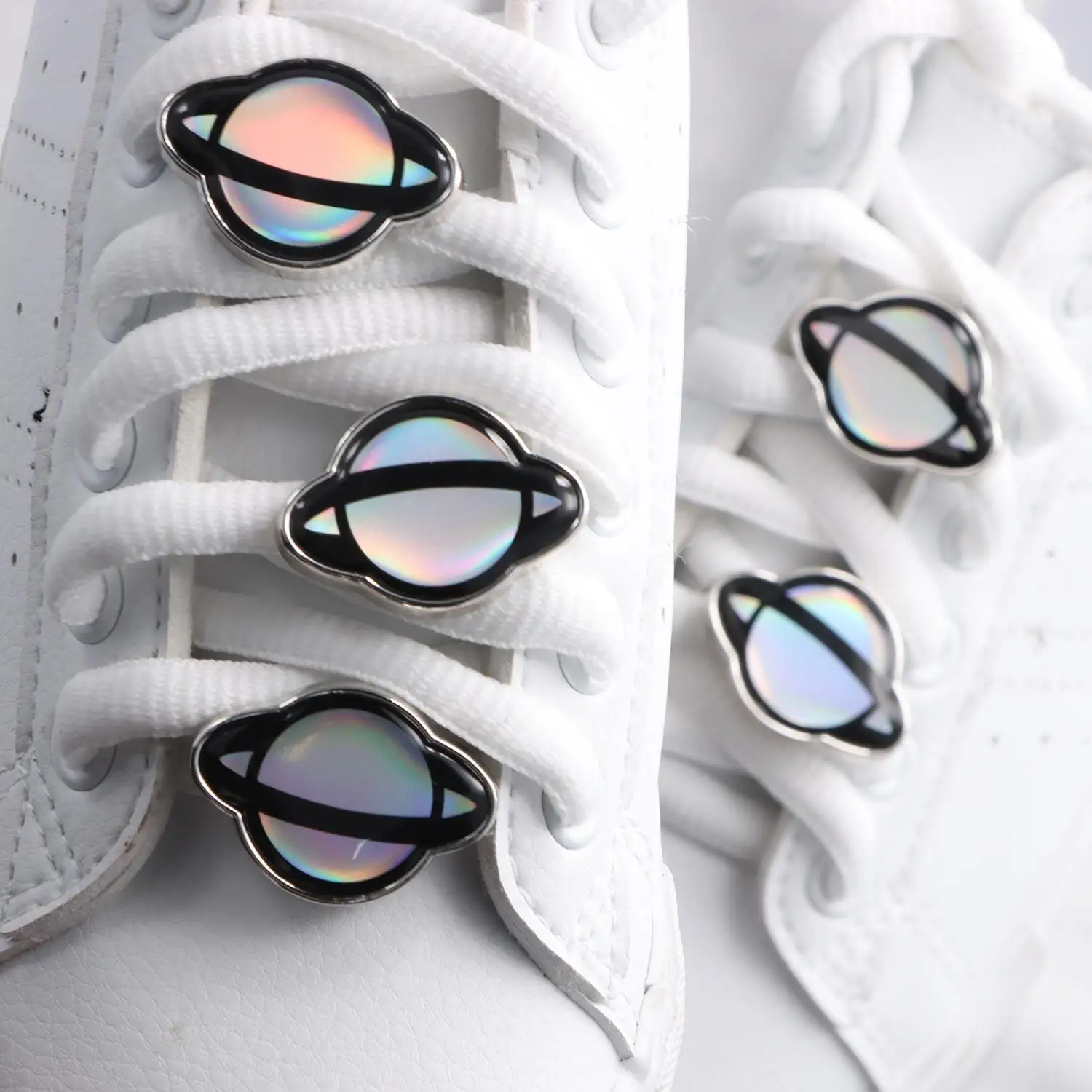 

1 шт., подвески для обуви из ПВХ в лазерном стиле, аксессуары, метеоритные звезды, обувь «сделай сам», подвески в форме планеты, декоративные шнурки, украшения с пряжкой