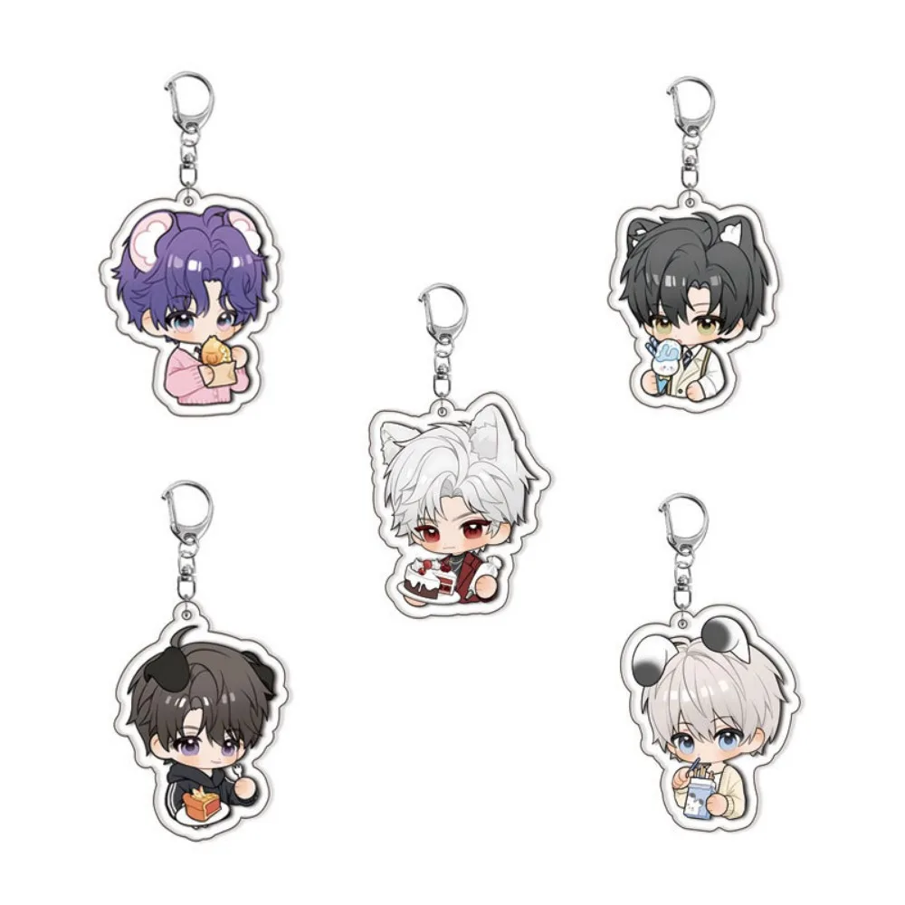 Game Love and Deep Space Acrylic Keychain Cartoon Character Sylus Xavier Zayne Rafayel Anime Peripheral Backpack Cute Pendant