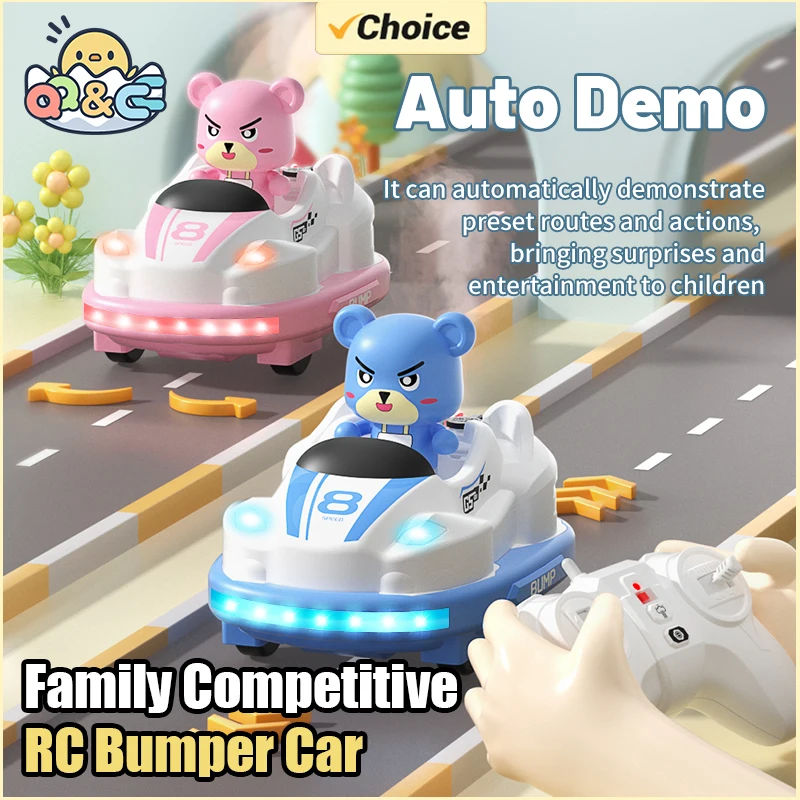 RC Bumper Car 2.4G Remote Control Vehicle Family Competitive Game with Light Music Electric Children's Toys for Kids Boys Gifts