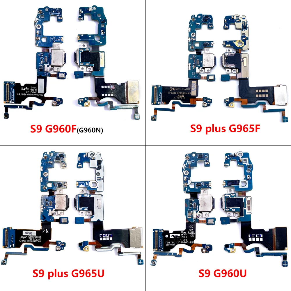 For Samsung S8 S9 Plus S10 Lite 5G G950F G955F G965F USB Charging Dock Connector Flex Cable Microphone Board