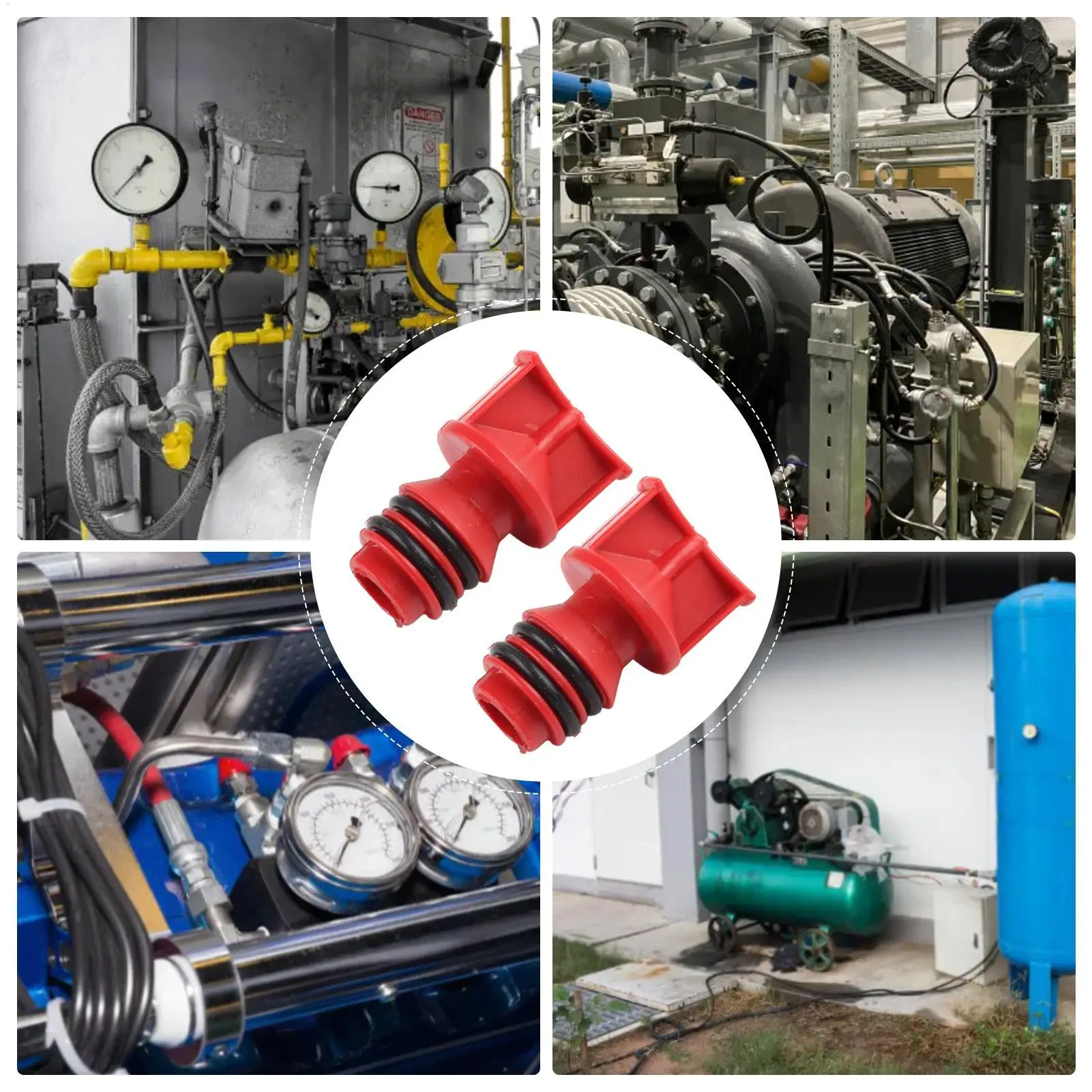 2pc Air Compressor Oil Caps Engine Oil Breather Plug Unique design17mm Male Thread Repair Replacement Car Vehicle Maintenance