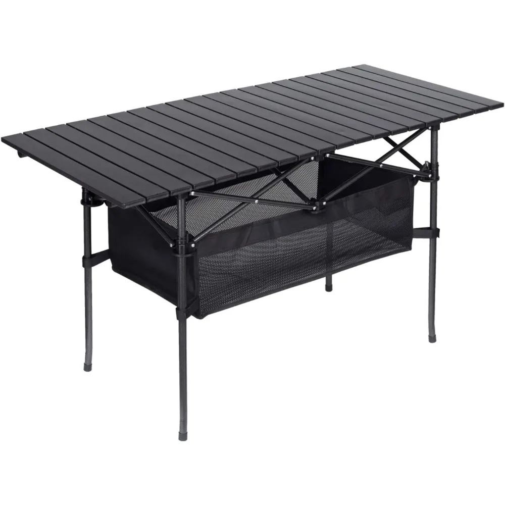 

Folding Camping Table with Storage Bag,4ft Portable Aluminum Camp Table, Patio Table, Beach Table for Outdoor Picnic BBQ