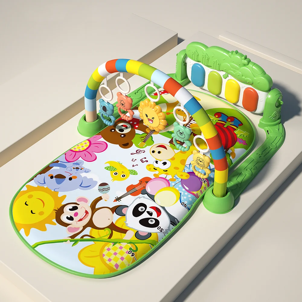 Baby Musical Activity Gym Rack Play Mat Kid Rug Puzzle Mat Carpet Piano Keyboard Infant Playmat Crawling Game Pad Baby Toy Gifts