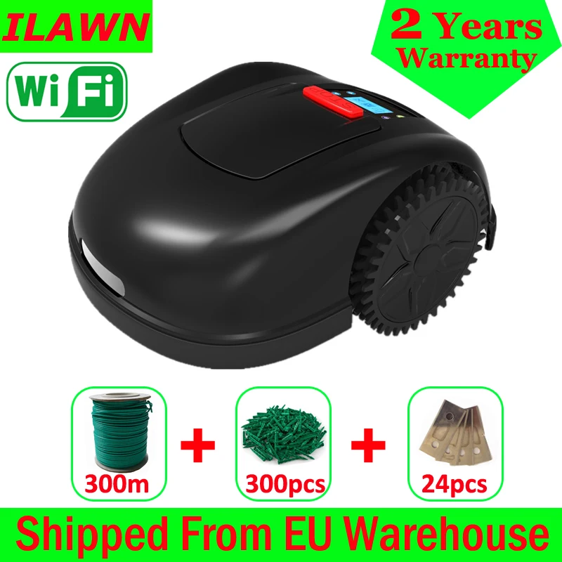 

Smartphone WIFI APP Garden Lawn Robot Mower E1600T with 13.2ah Batttery +300m wire+300pcs pegs+20pcs blades