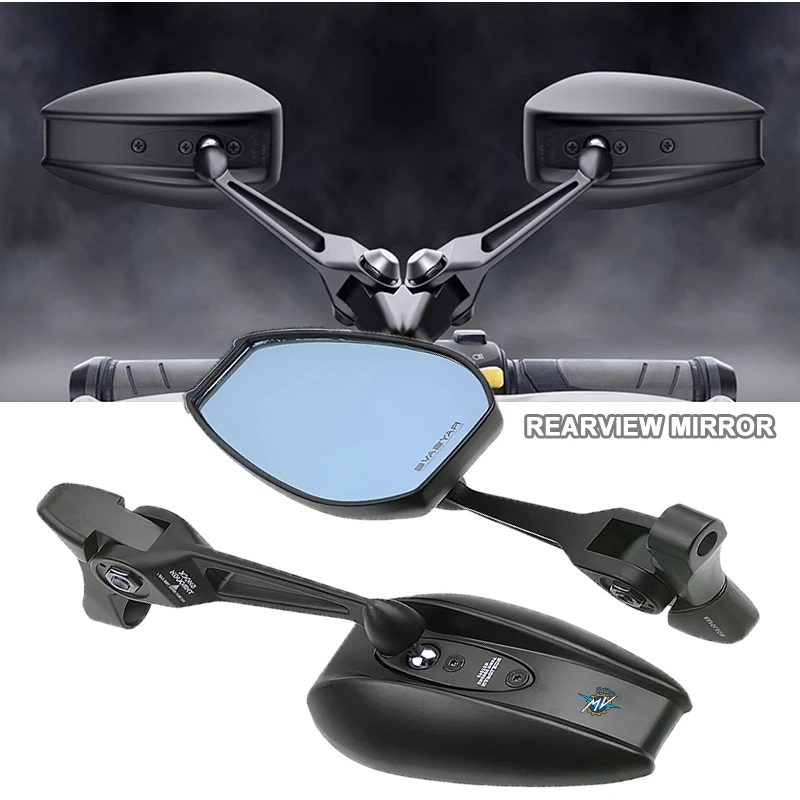 

2 pcs AOS4 Motorcycle Rearview Mirrors Lightweight Adjustable For MV Agusta F3 675 Brutale 800 1000 Turismo Veloce Accessorie