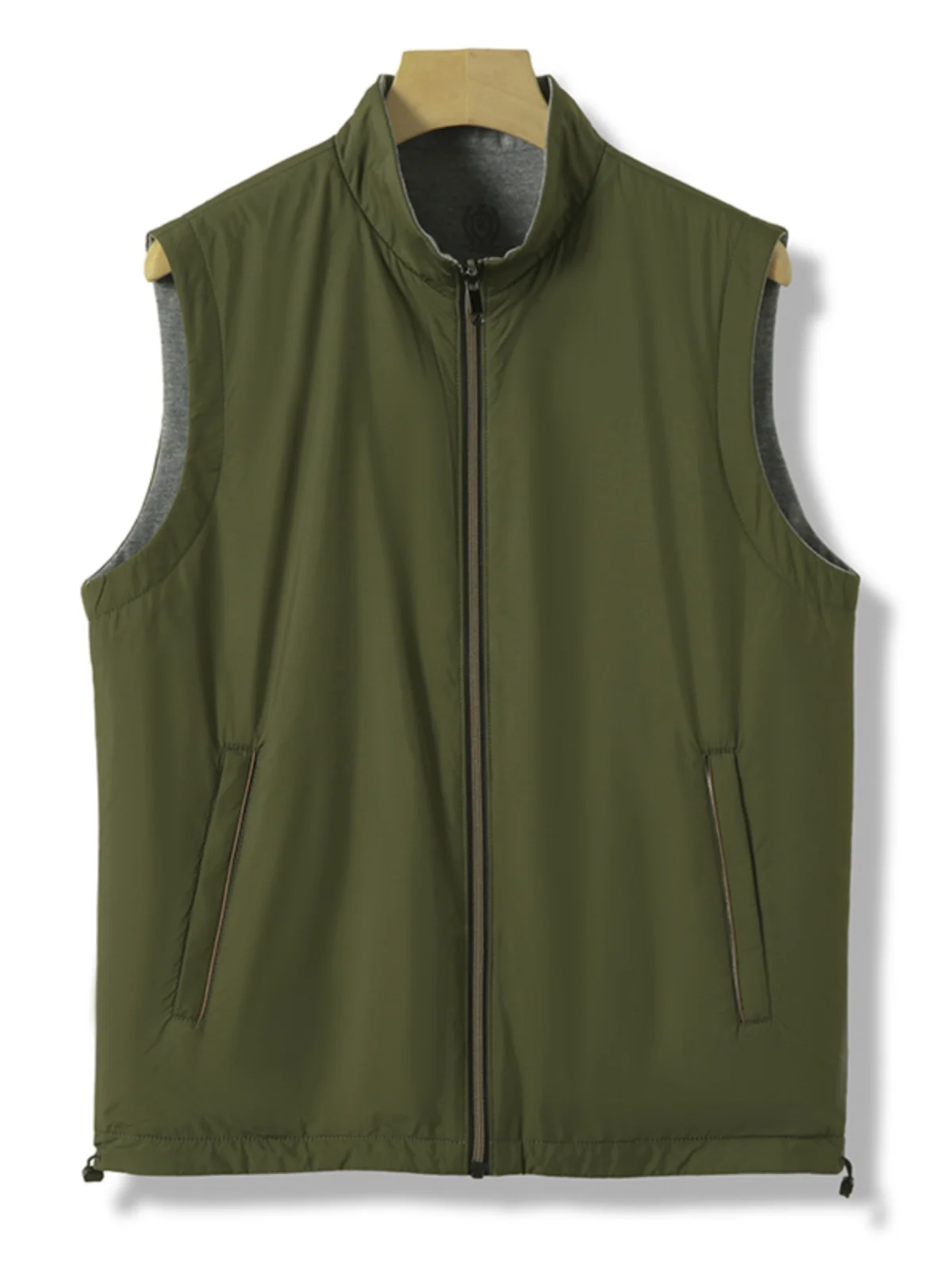 Chinese Brand Free  Fall and winter men\'s casual and versatile stand up collar trend sleeveless vest And same series Jacket Coat