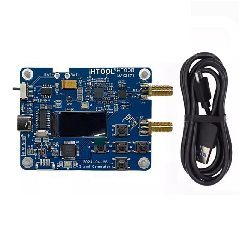 HT008 RF Signal Transmitter Module 23.5-6000Mhz RF Signal Source Transmitter Serial Control Module