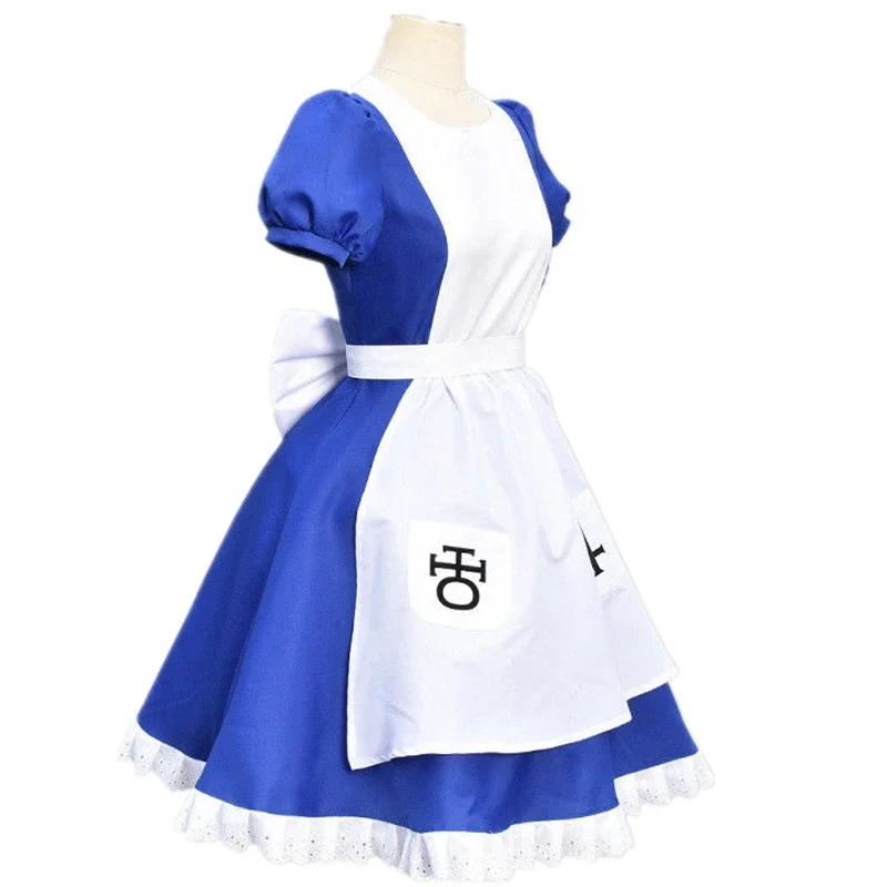 

2025 New A Game Alice Madness Returns Cosplay Costume Princess Dress Maid Dress Made Halloween Party Costume h7f8e