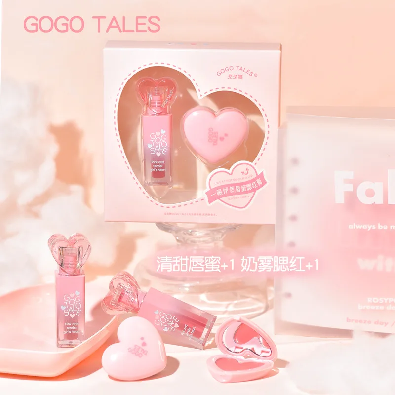 GOGO TALES-Ensemble de maquillage blush et eau, baume Jules