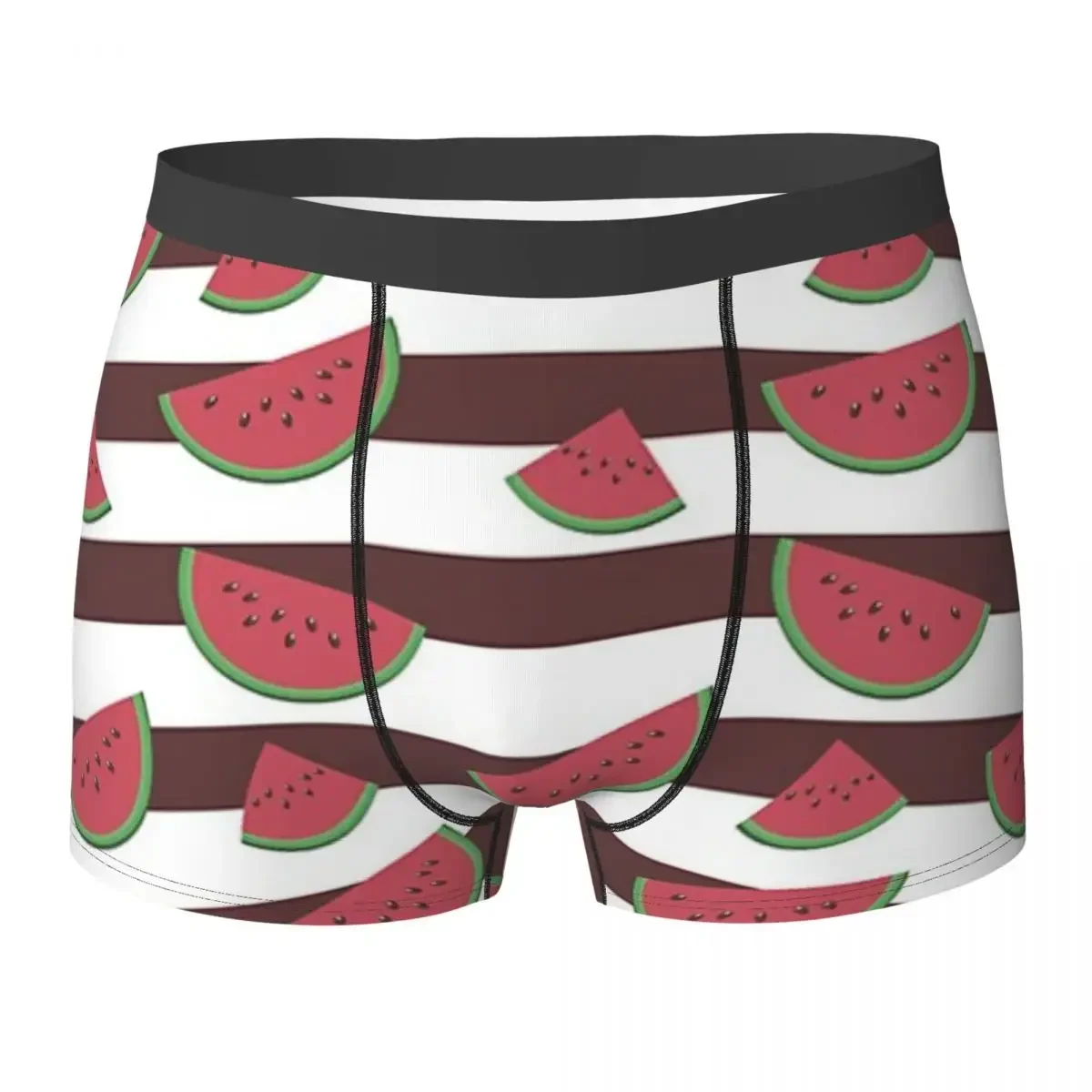 Boxer Underpants Shorts Simple Red Watermelon Slices Pattern Panties Men Soft Underwear For Homme Man Boyfriend Gift