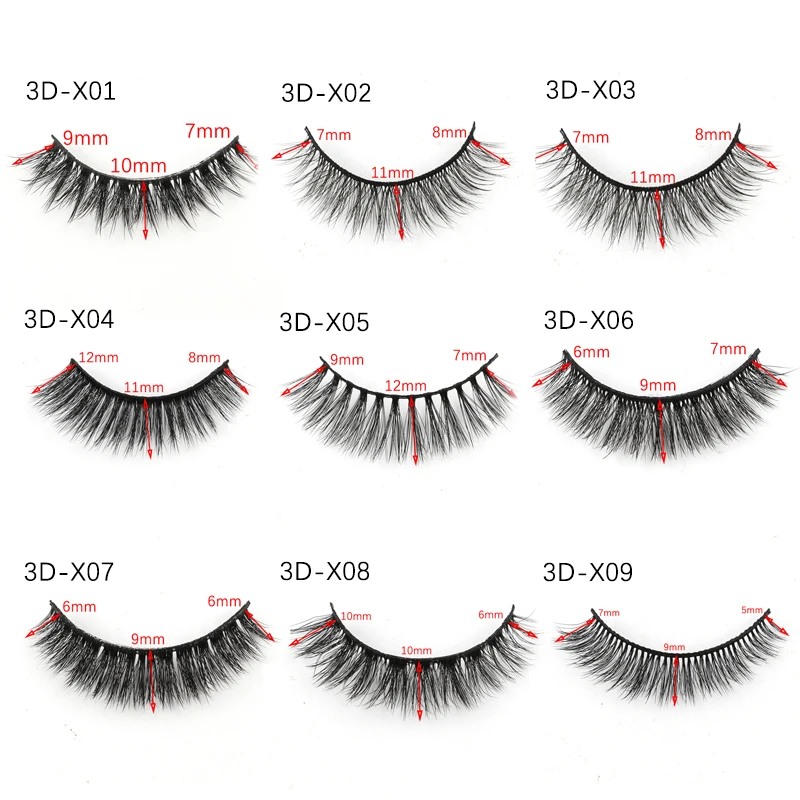 Lanjinglin Faux Cils 5 Pairs 3D Nerz Wimpern Natürliche Lange Wispy Falsche Wimpern Handgemachte Make-Up Verlängerung Faux Cils maquiagem